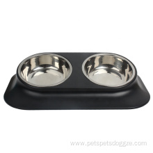 Pet Water Bowls Slanted Double Dog Food Bowl
